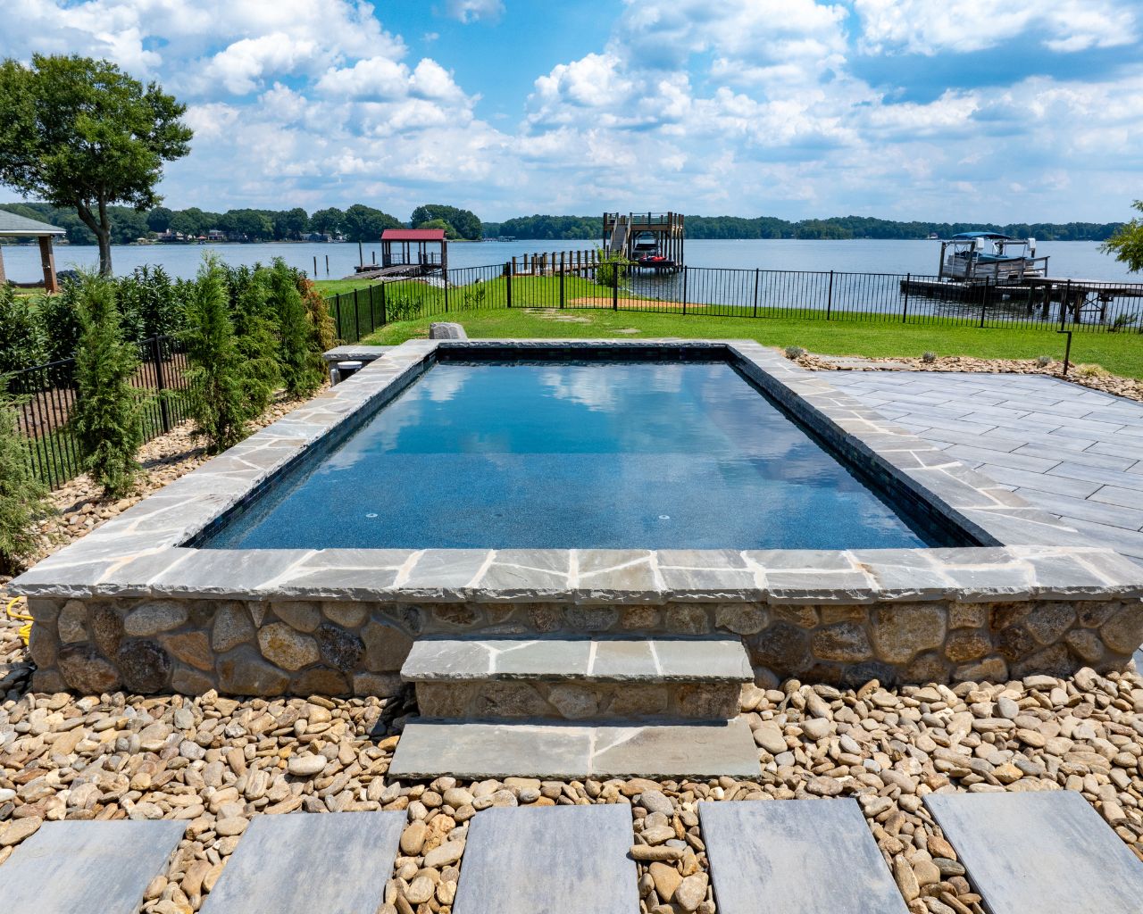 a custom built pool in north carolina