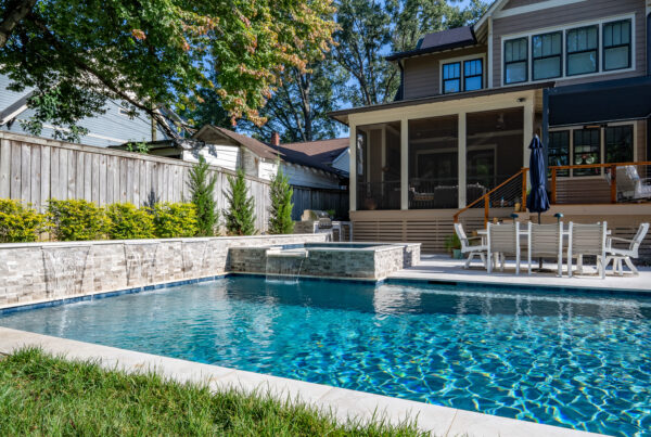 2520 Laburnum Ave Plaza Midwood backyard pool with hardscaping